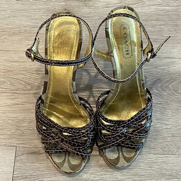 Coach Womens Heels Sandals Size 6 Designer Stilettos High End Luxury Elegant - Picture 9 of 9